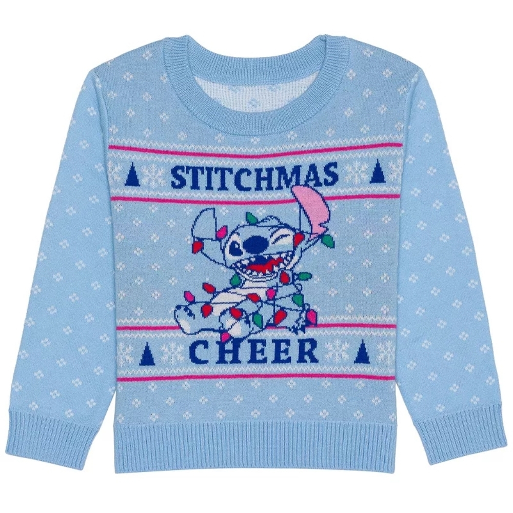 NWT Disney Girls Lilo & Stitch "Stitchmas Cheer" Christmas Sweater- 18 Months